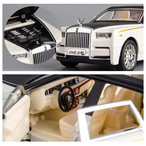 Rolls Royce Phantom 1:24 diecast scale model with Sound and Light Pullback Door Open