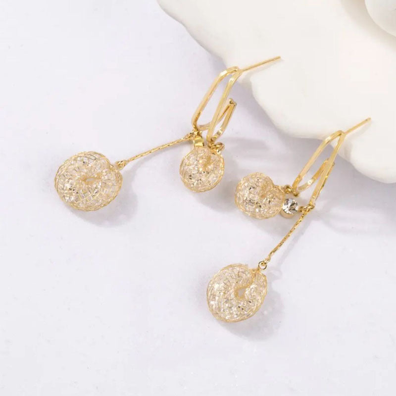 📢📢50% OFF !! ⏰Elegant Artificial Crystal Tassel Drop Earrings