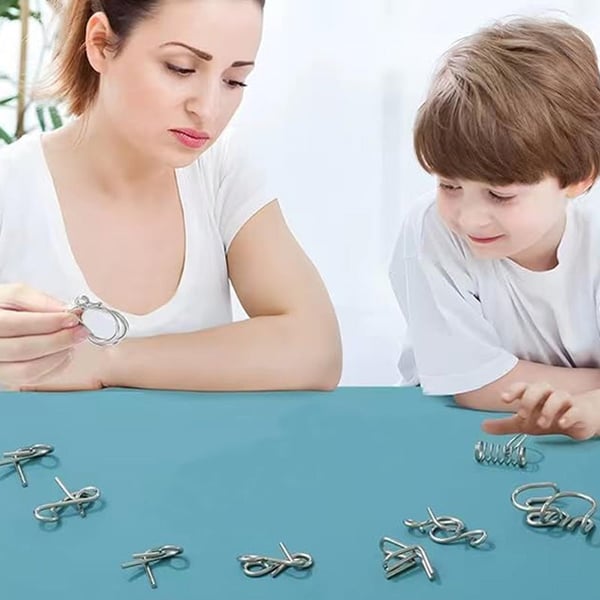 🔥Last Day Promotion 49% OFF-Metal Puzzle Ring,Educational intellectual Toys IQ Toys,Metal Brain teaser Puzzles
