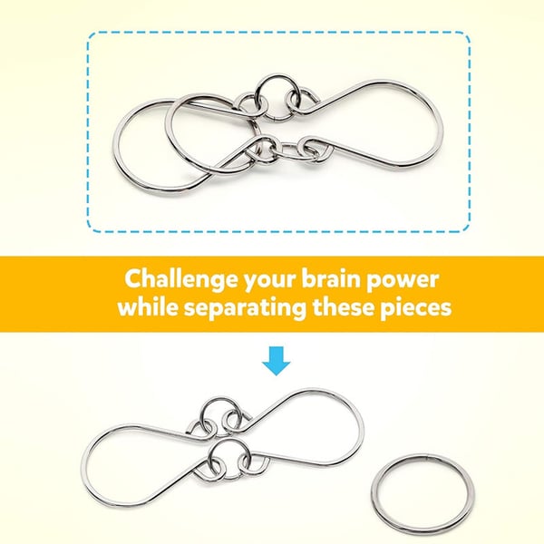 🔥Last Day Promotion 49% OFF-Metal Puzzle Ring,Educational intellectual Toys IQ Toys,Metal Brain teaser Puzzles
